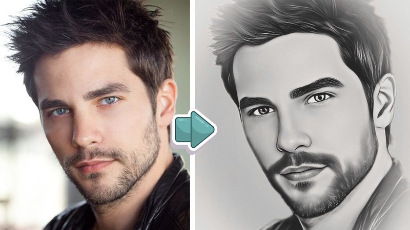 Make beautifully sketched self-portraits.