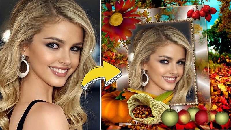 Add a Festive Thanksgiving Frame to Your Photos!