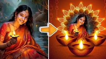 Get Your Indian Diwali Photo Frame